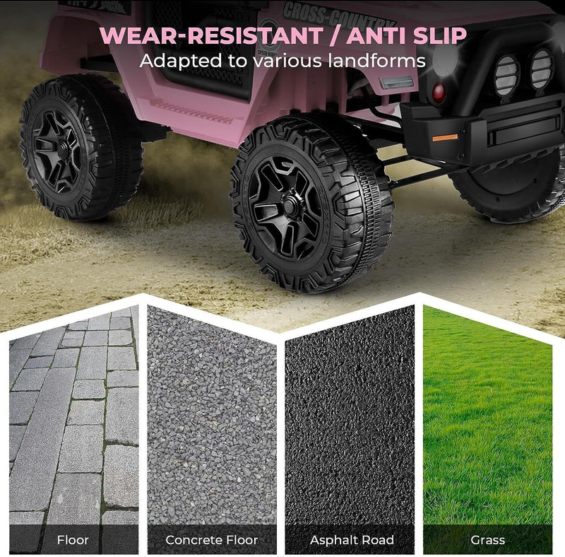 Electric Ride-On Car for Kids with Bluetooth and Music Player - 3 Speed Options