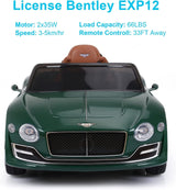 12V Battery Powered Bentley Style Electric Car with Remote Control for Kids