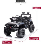 12V Battery Powered Electric Ride-On Truck with Remote Control and 3 Speeds for Kids