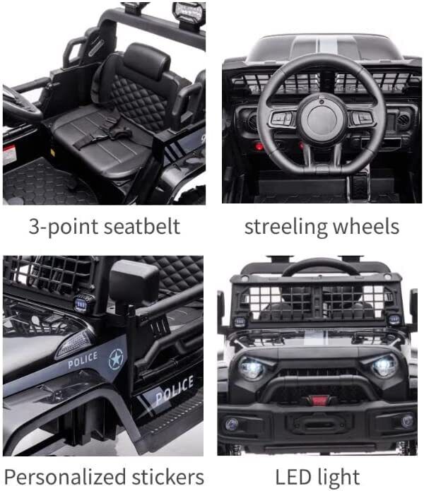 12V Battery Powered Electric Ride-On Truck with Remote Control and 3 Speeds for Kids