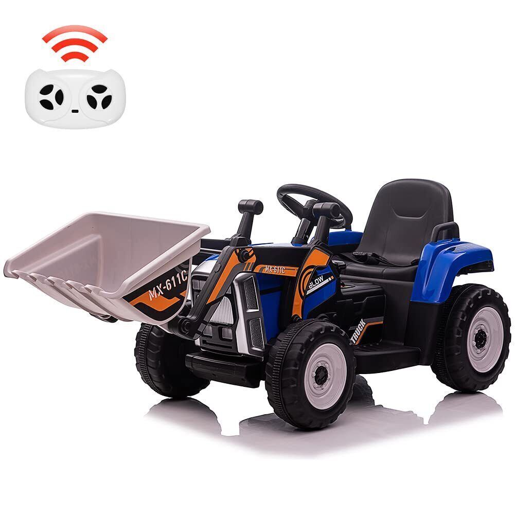 12V Battery-Powered Excavator Ride-On Toy with Music, Headlights, and Tractor Design - Perfect Gift for Kids