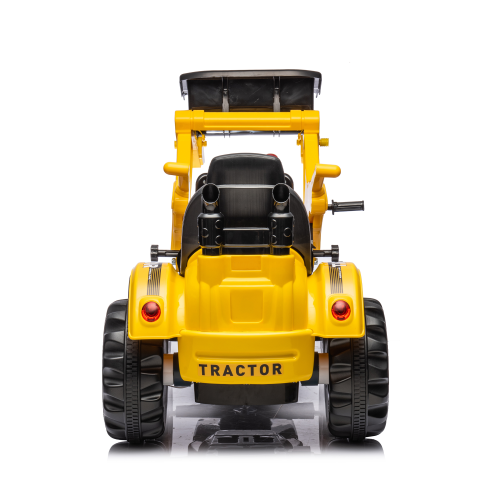 12V Battery-Powered Front Loader Construction Vehicle for Kids with Horn Sound