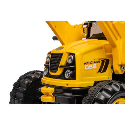12V Battery-Powered Front Loader Construction Vehicle for Kids with Horn Sound