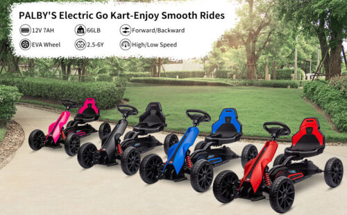 12V Battery Powered Go Kart: 2 Speeds Electric Ride on Toy for Kids - Perfect Gift!