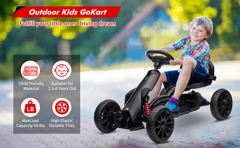 12V Battery Powered Go Kart: 2 Speeds Electric Ride on Toy for Kids - Perfect Gift!
