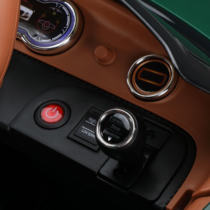 12V Battery Powered Green Bentley Style Electric Toy Car with Remote Control for Kids