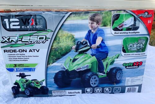 12V Battery-Powered Kids ATV with Realistic Sounds and Lights - Green