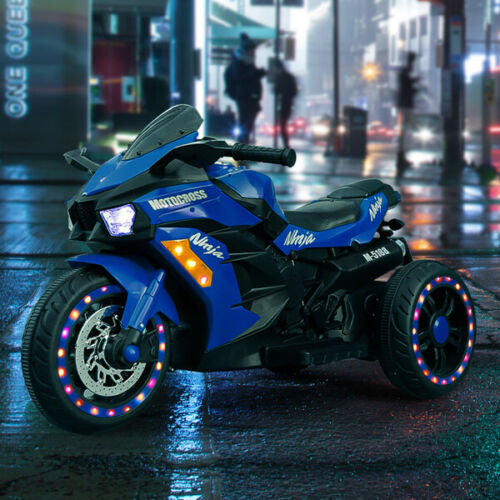 12V Battery Powered Kids Electric Motorbike with LED Light and Ride-On Motorcycle Design