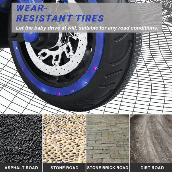 12V Battery Powered Kids Electric Motorbike with LED Light and Ride-On Motorcycle Design