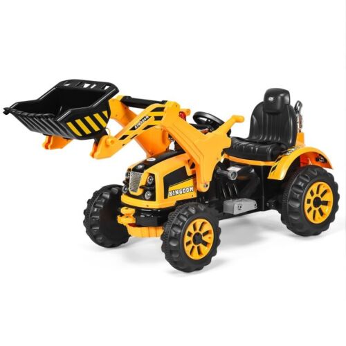 12V Battery Powered Kids Excavator Dumper Truck with Front Loader Digger