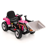 12V Battery-Powered Kids Excavator Toy with Adjustable Arm and Bucket