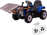 12V Battery-Powered Kids Excavator with Music, Headlight, Horn, and Remote Control