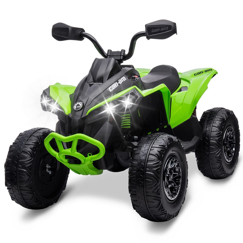 12V Battery Powered Kids Ride On Quad ATV Toy with LED Headlights