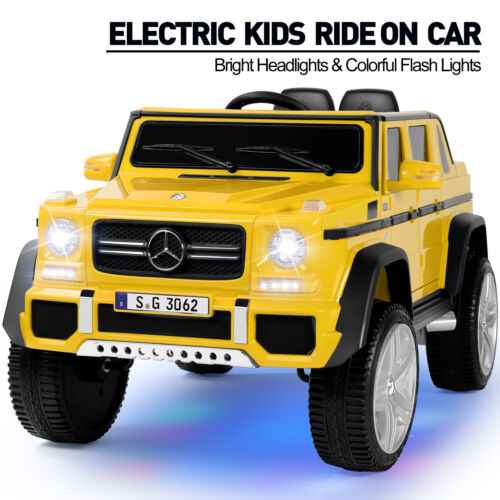 12V Battery-Powered Kids Ride-On Truck with LED Lights, Music, and Remote Control