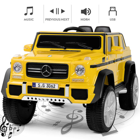 12V Battery-Powered Kids Ride-On Truck with LED Lights, Music, and Remote Control