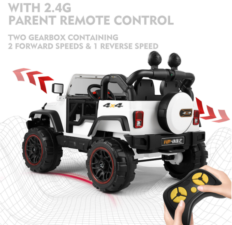 12V Battery Powered Kids Ride on Truck with Remote Control, MP3 Player, and LED Lights - Perfect Gift for Children