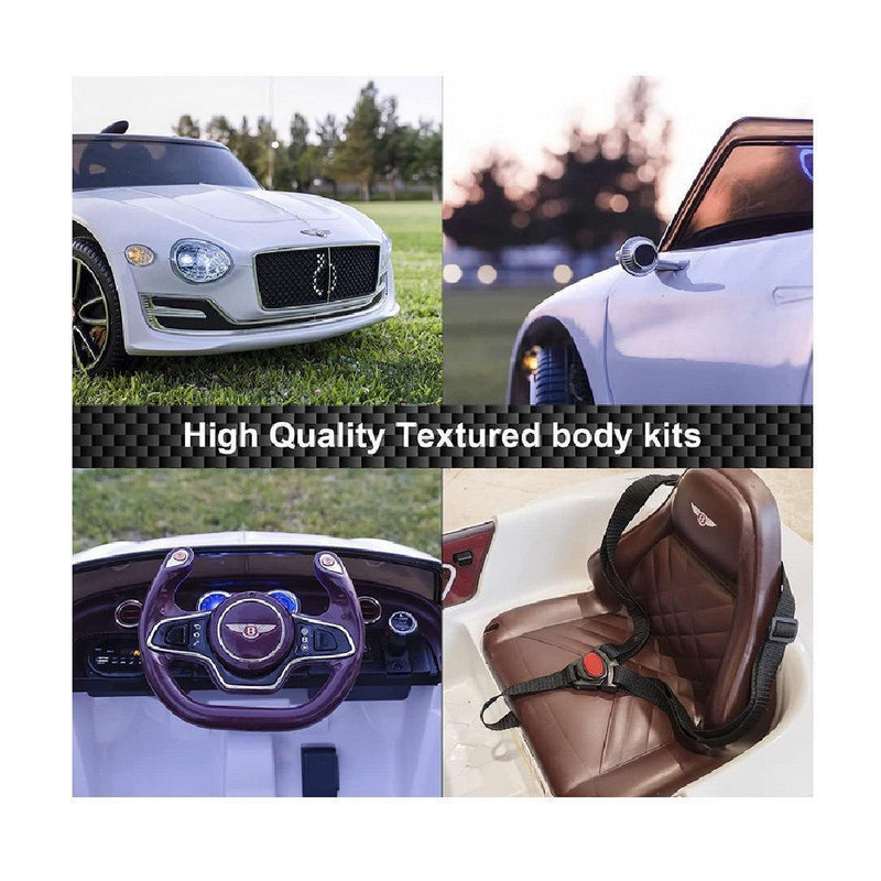 12V Battery Powered Ride-On Car for Kids Ages 2-8 with Parental Remote Control - White