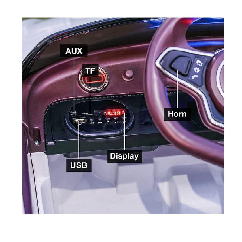 12V Battery Powered Ride-On Car for Kids Ages 2-8 with Parental Remote Control - White