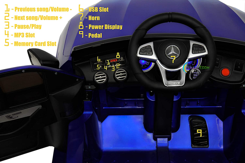 12V Battery Powered Ride on Toy Car for Kids with Remote Control and License