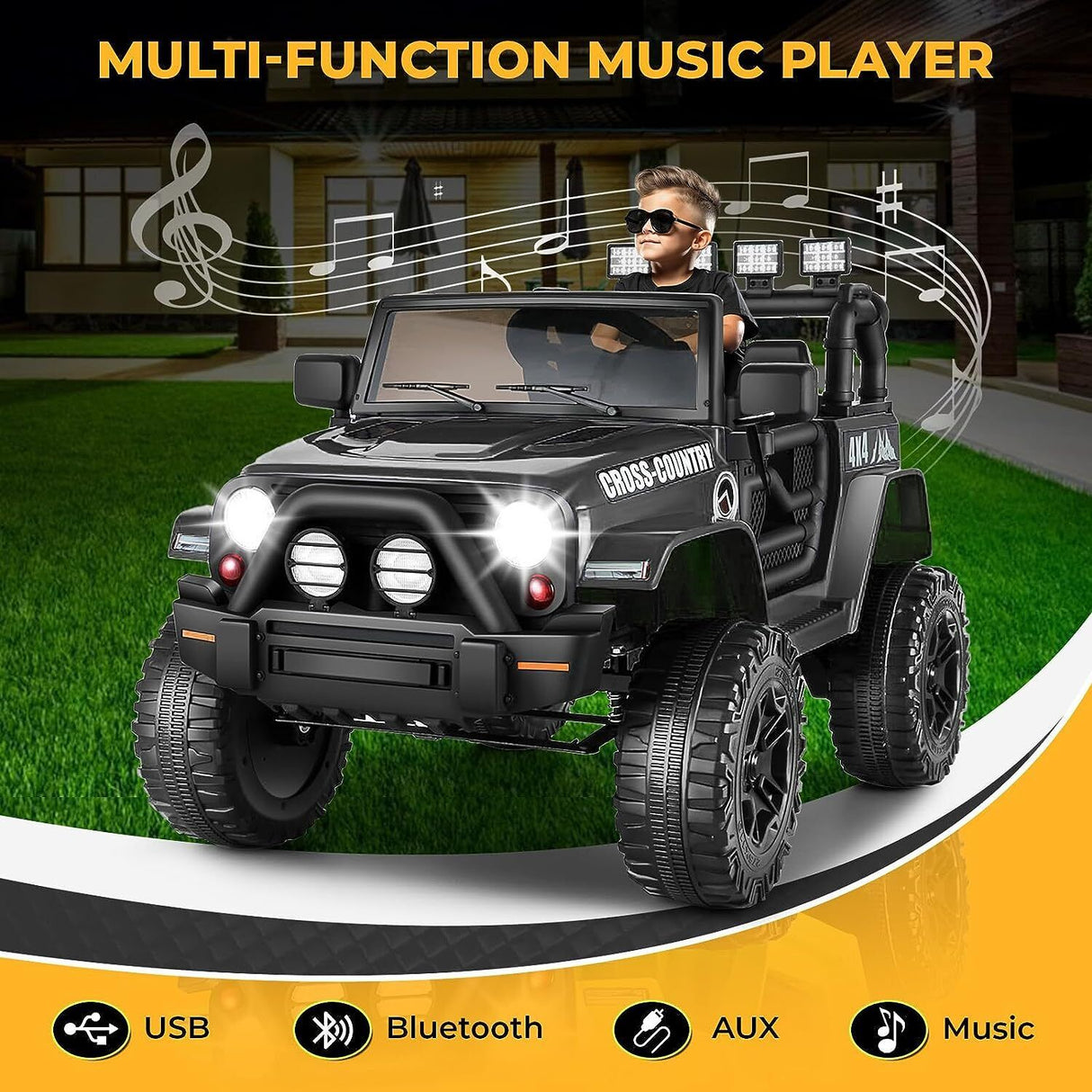 12V Battery Powered Electric Ride-On Truck for Kids with Remote Control