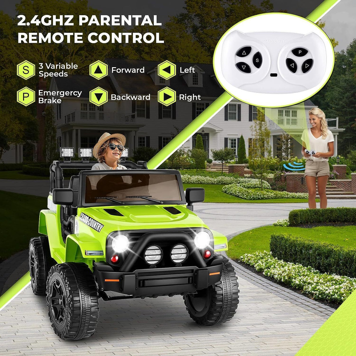 12V Battery Powered Electric Ride-On Truck for Kids with Remote Control