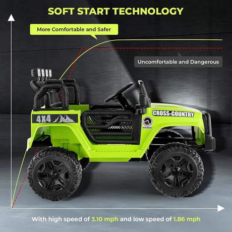 12V Battery Powered Electric Ride-On Truck for Kids with Remote Control