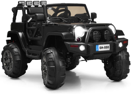 12V Battery Powered Ride-On Truck for Kids with Remote Control, LED Lights, and Music