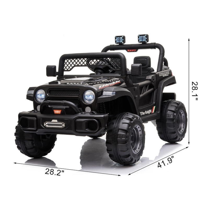 12V Battery Powered Ride On Truck with 2 Front LED Lights - Perfect Gift for Kids