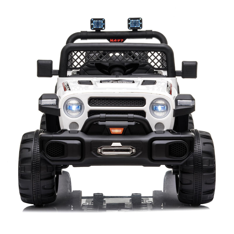 12V Battery Powered Ride On Truck with 2 Front LED Lights - Perfect Gift for Kids