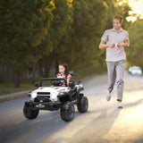 12V Battery Powered Ride On Truck with 2 Front LED Lights - Perfect Gift for Kids