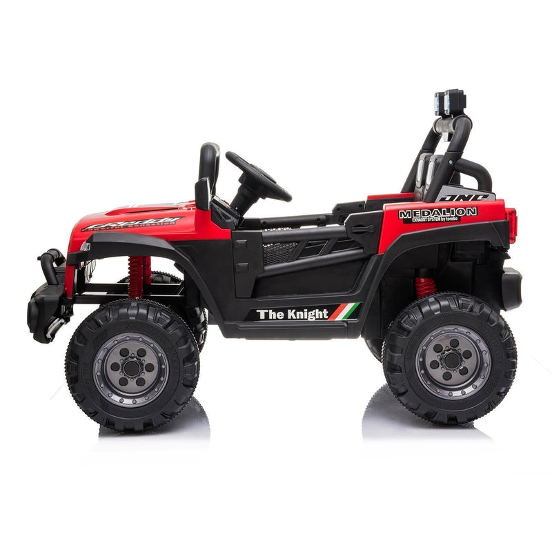 12V Battery Powered Ride On Truck with 2 Front LED Lights - Perfect Gift for Kids