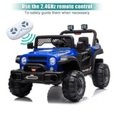 12V Battery Powered Ride On Truck with 2 Front LED Lights - Perfect Gift for Kids
