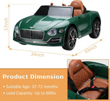 Bentley Kids Electric Ride On Car Toy Racer with 2-Speed and Remote Control - Licensed US Version