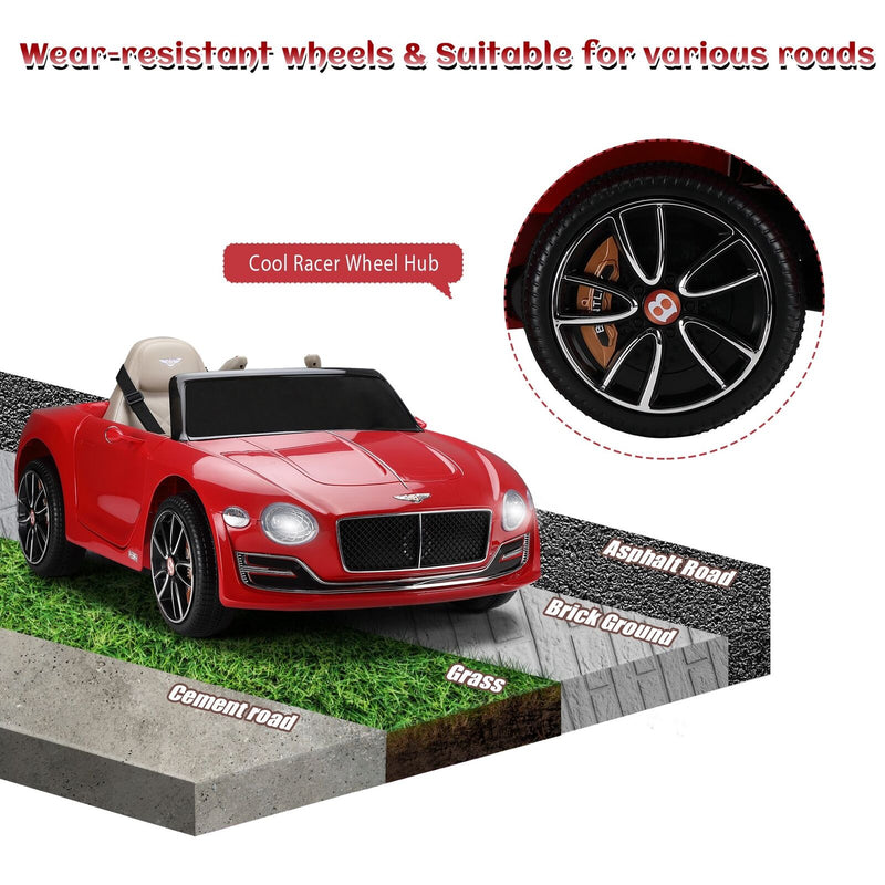 12V Electric Bentley Style Ride On Car for Kids with Remote Control and AUX