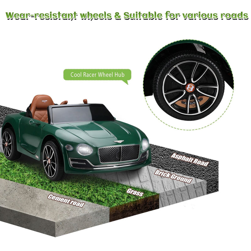 12V Electric Bentley Style Ride On Car for Kids with Remote Control and AUX
