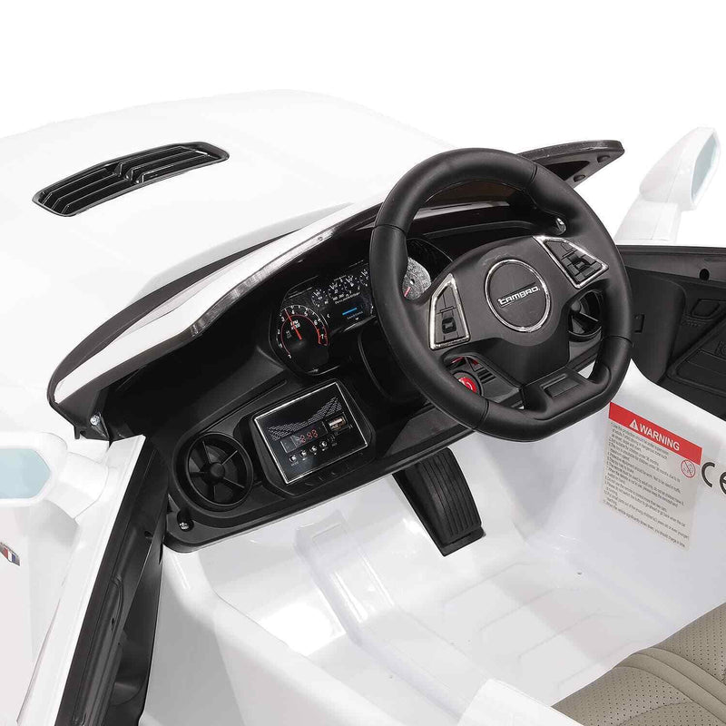 12V Chevrolet Camaro SS Ride-On Car with EVA Rubber Tires, Open Doors, 3 Speeds, and Remote Control