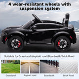 12V Dodge Charger SRT Hellcat Ride-On Toy with Remote Control, MP3, and LED Lights for Kids