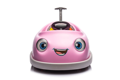 12V Dual Drive Electric Ride-On Bumper Car for Kids with Pushrod and Dinner Plate Design