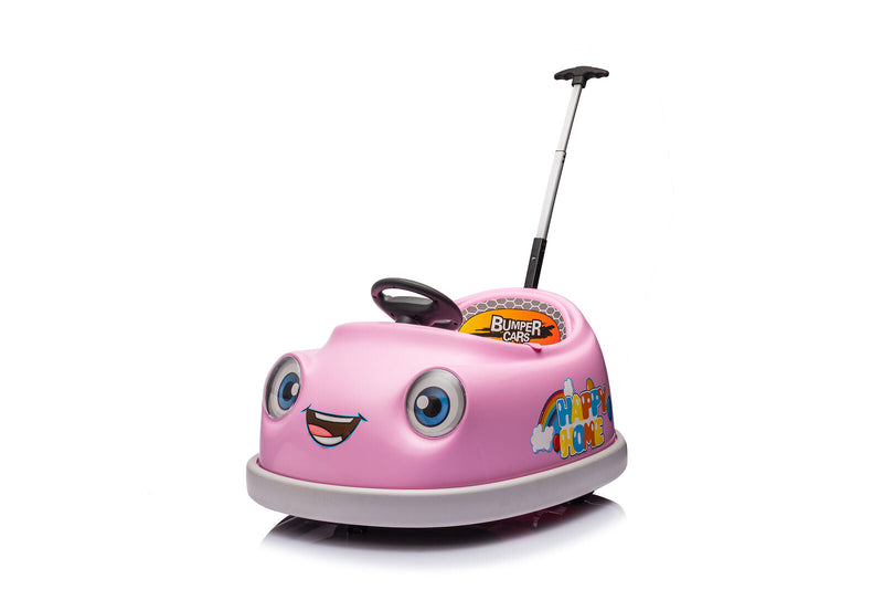 12V Dual Drive Electric Ride-On Bumper Car for Kids with Pushrod and Dinner Plate Design