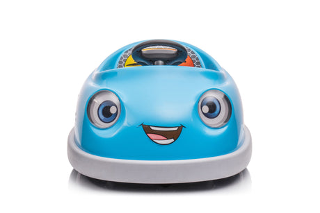 12V Dual Drive Electric Ride-On Bumper Car for Kids with Pushrod and Dinner Plate Design