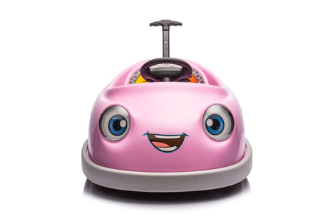 12V Dual Drive Electric Ride-On Bumper Car for Kids with Pushrod and Dinner Plate Design