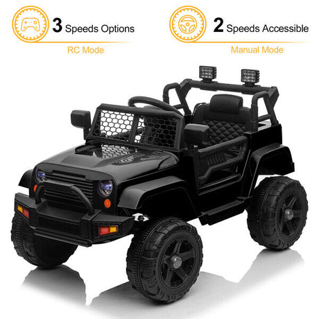 12V Dual Drive Jeep Ride On Car with Remote Control - Perfect Gift for Kids!