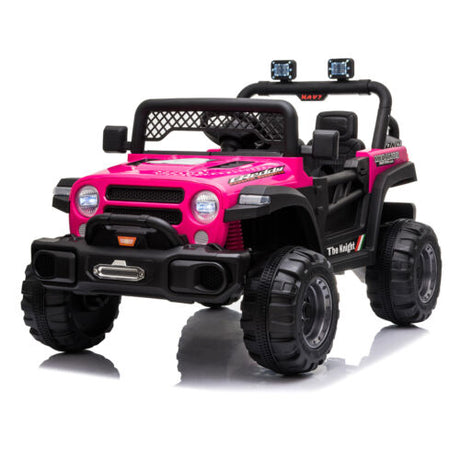 12V Dual Drive Off-Road Vehicle with 2.4G Remote Control in Rose Red