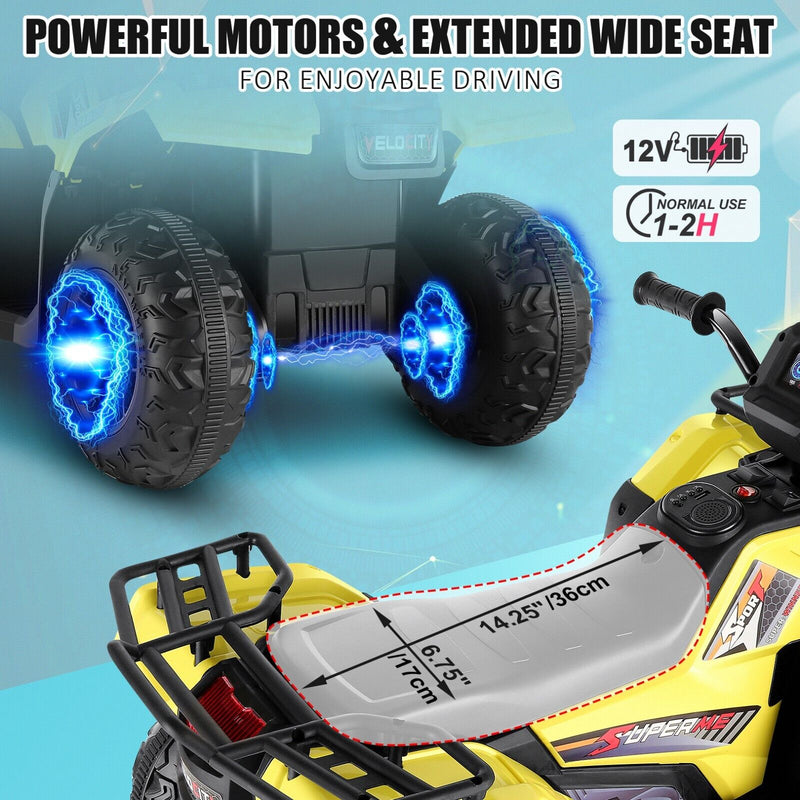 12V Electric ATV Car for Kids with Music, Headlights, and MP3 Player