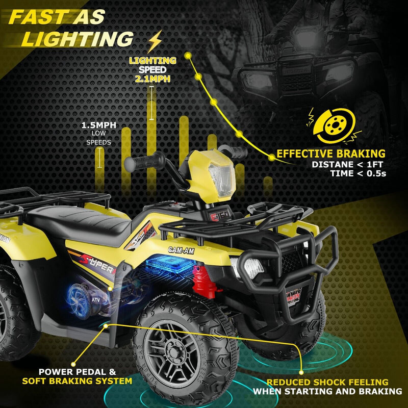 12V Battery Powered Electric ATV Quad Ride-On Car for Kids - Fun and Adventure on Wheels!