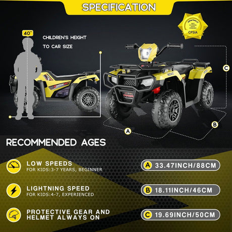 12V Battery Powered Electric ATV Quad Ride-On Car for Kids - Fun and Adventure on Wheels!