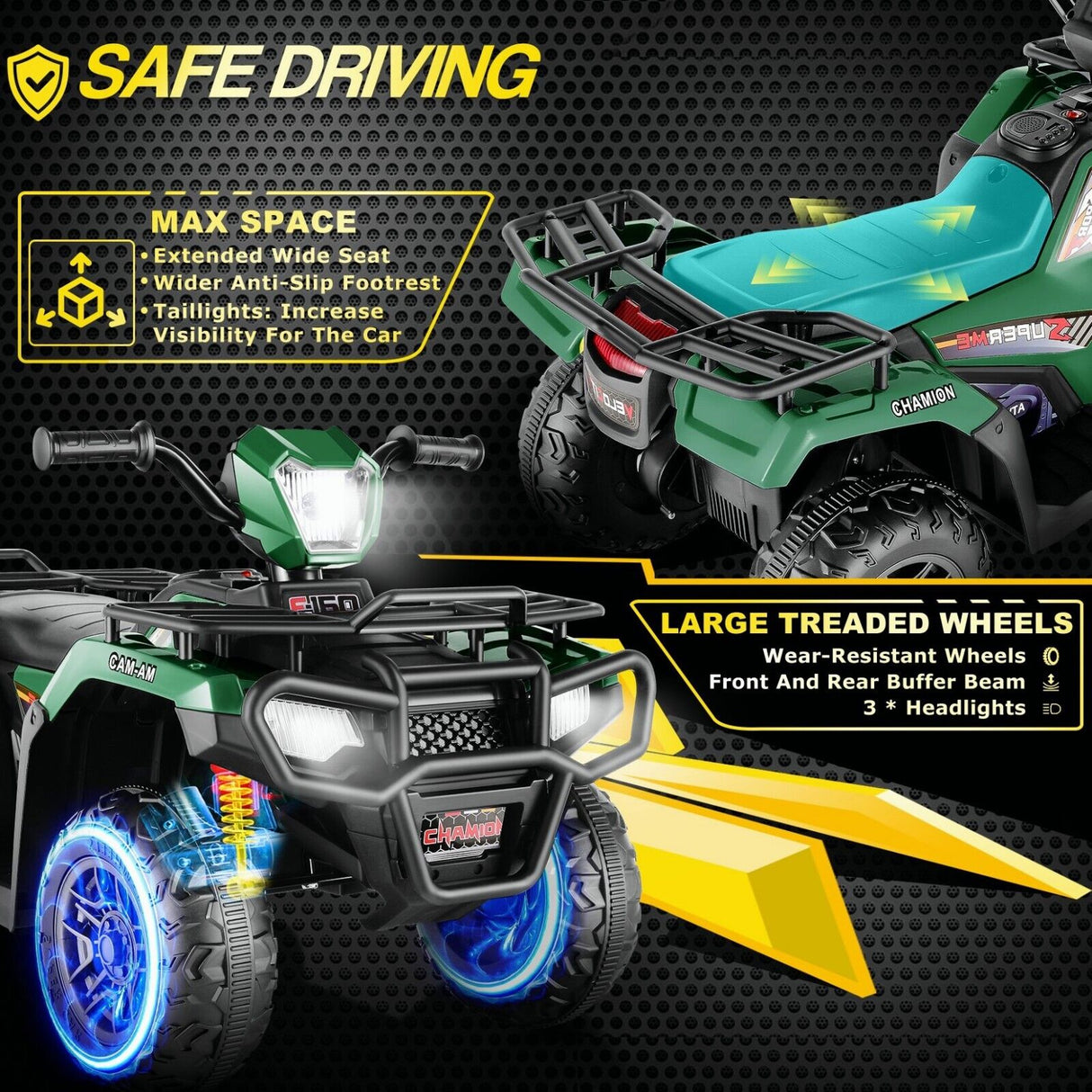 12V Battery Powered Electric ATV Quad Ride-On Car for Kids - Fun and Adventure on Wheels!