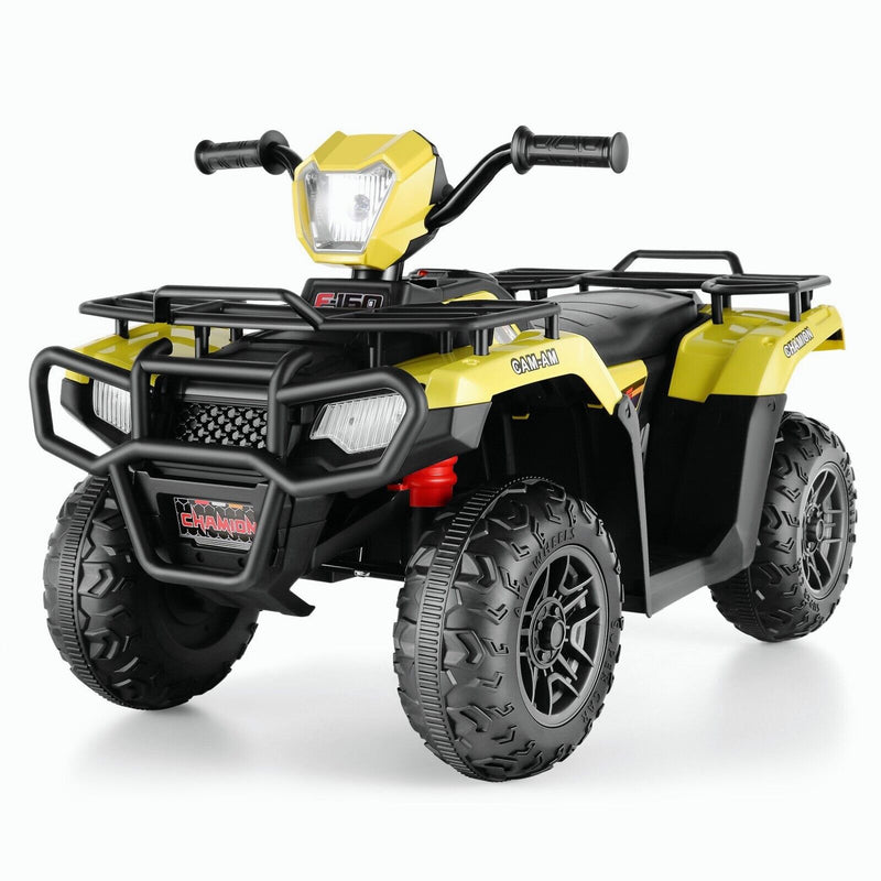 12V Quad for Kids with LED Lights and Dual Speed Options