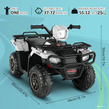 12V Electric ATV Ride-On Toy Car with USB/MP3 for Kids Ages 3-6