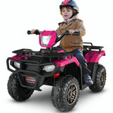 12V Electric Ride-On ATV Toy Car with USB/MP3, 4 Wheels for Kids Ages 3-6
